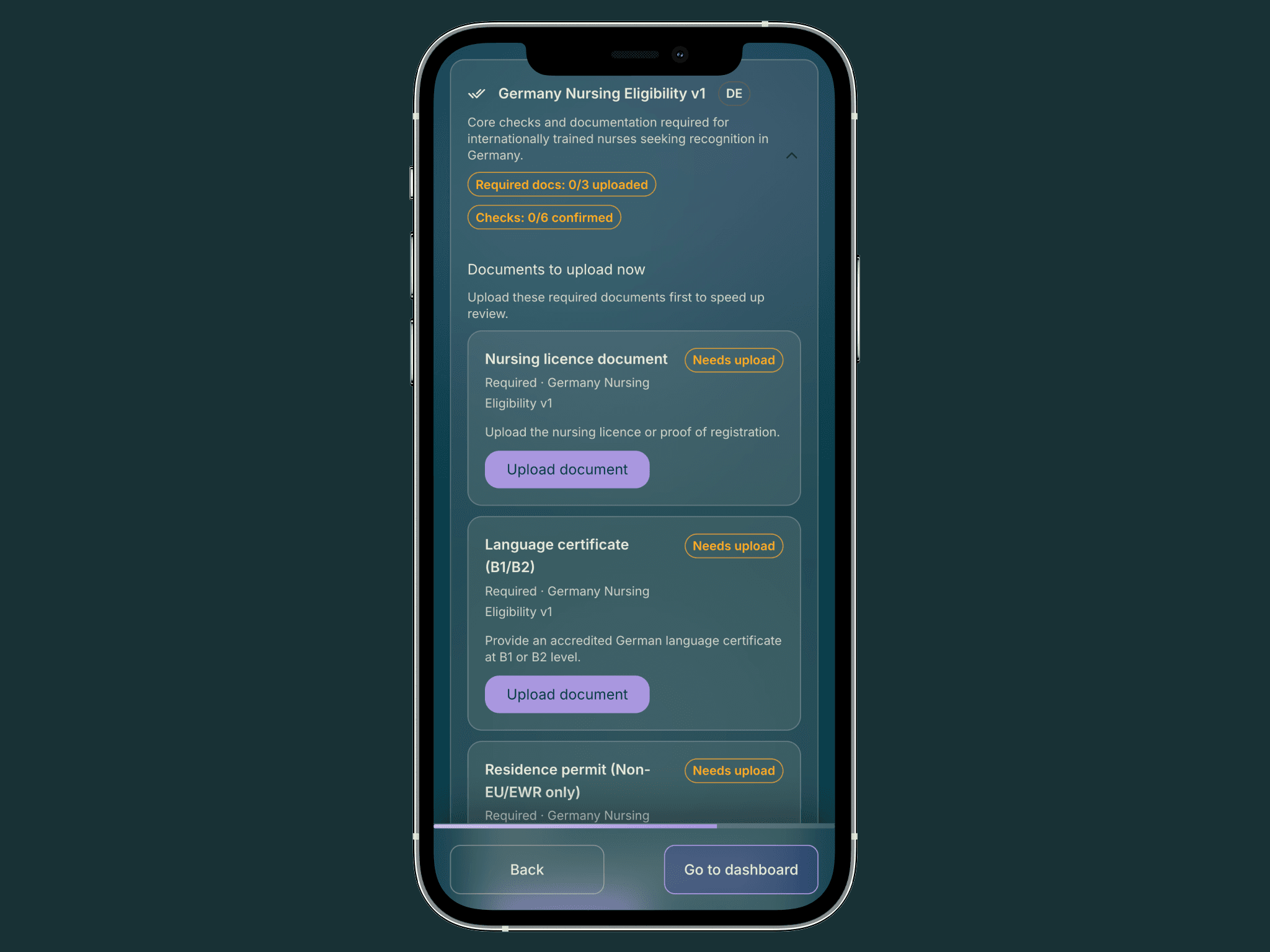 See exactly what documents you need